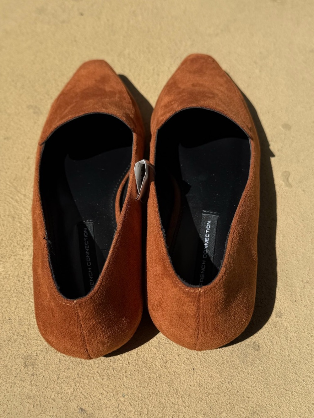 French Connection Women's Suede Loafers in Rust • Zapatos mocasines de mujer - Picture 9 of 15
